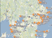 Kartbild från Sjöfartsverkets mobilapp ViVa.