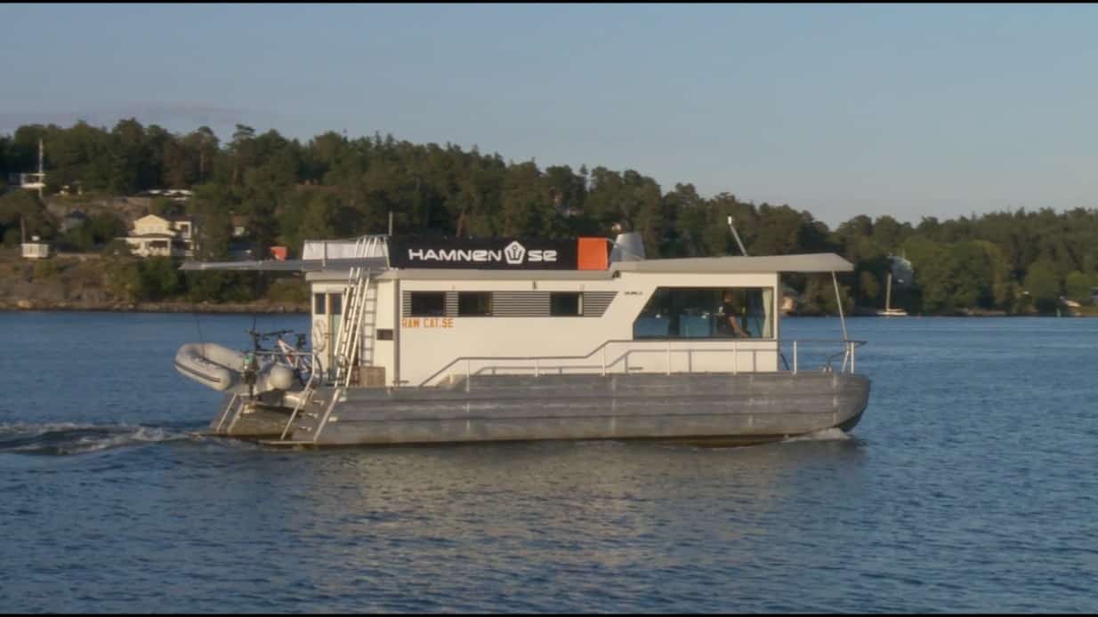 På väg till båtmässan Allt på sjön i Gustavsberg